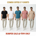 Combo Offer 5 T-Shirts ₹1199