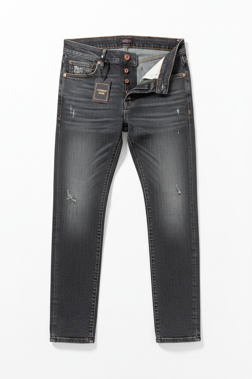 Mens Slim Fit Grey Jeans