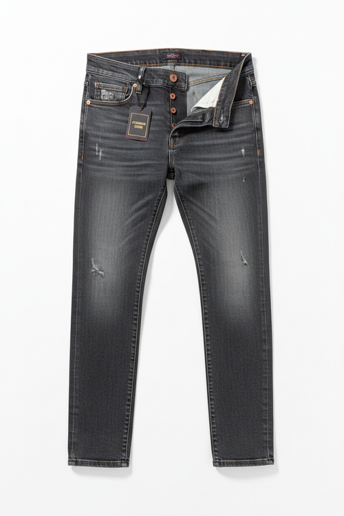 Mens Slim Fit Grey Jeans