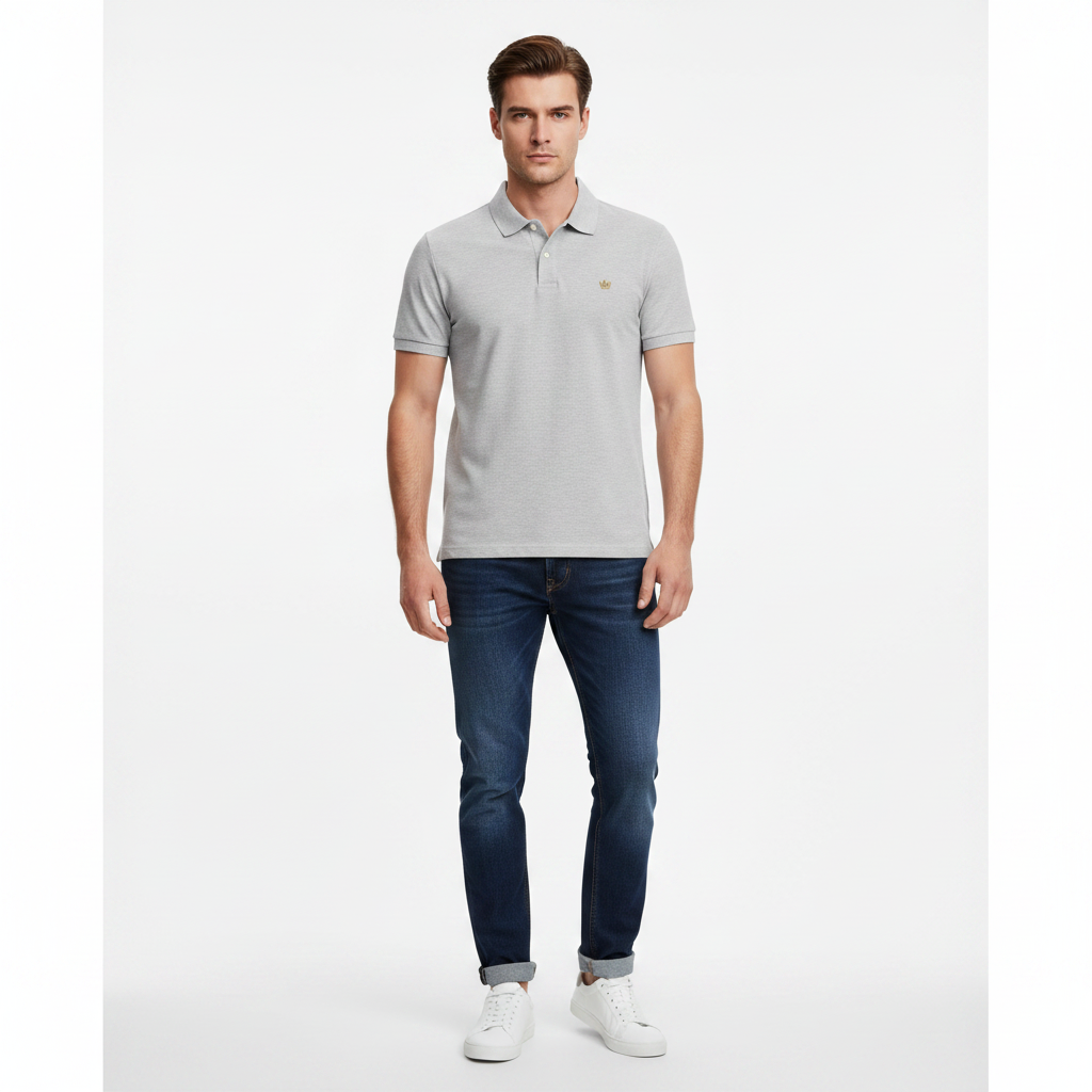 Light Grey Polo Model